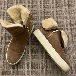 J SLIDES SUEDE BOOTIES